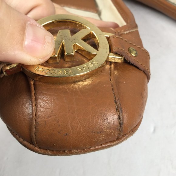 Michael Kors Leather Brown Flats Size 7 - Picture 7 of 12